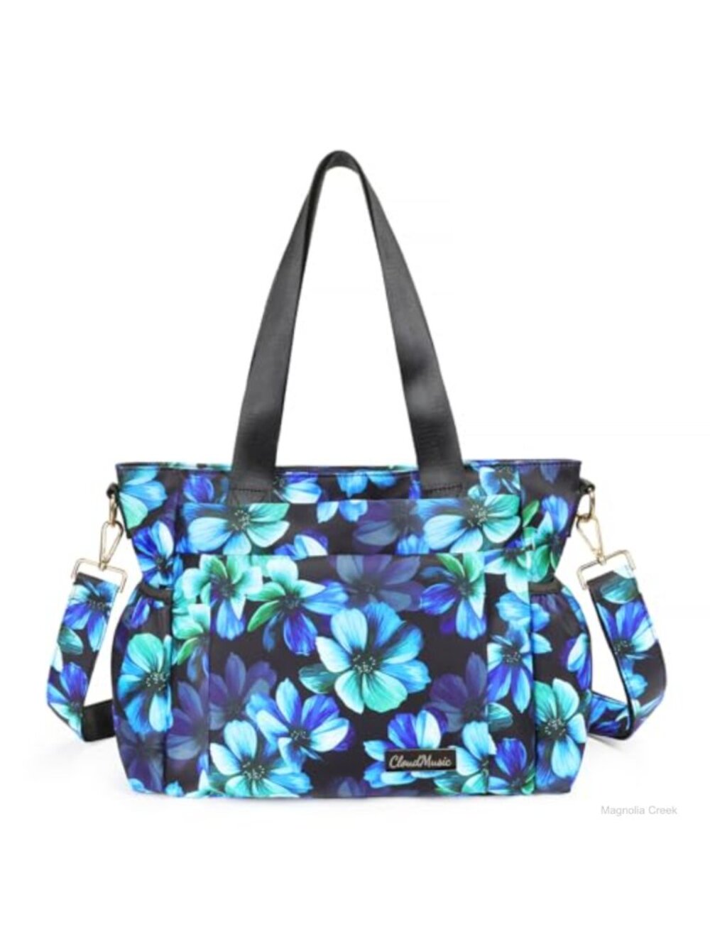 Nylon Crossbody Shoulder Tote Handbag Water Resistant Multi Pockets